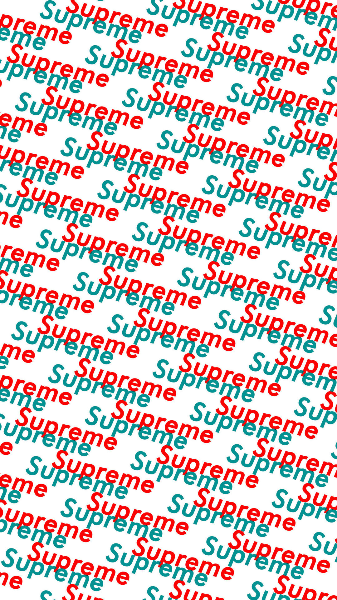Supreme Red Green Text
