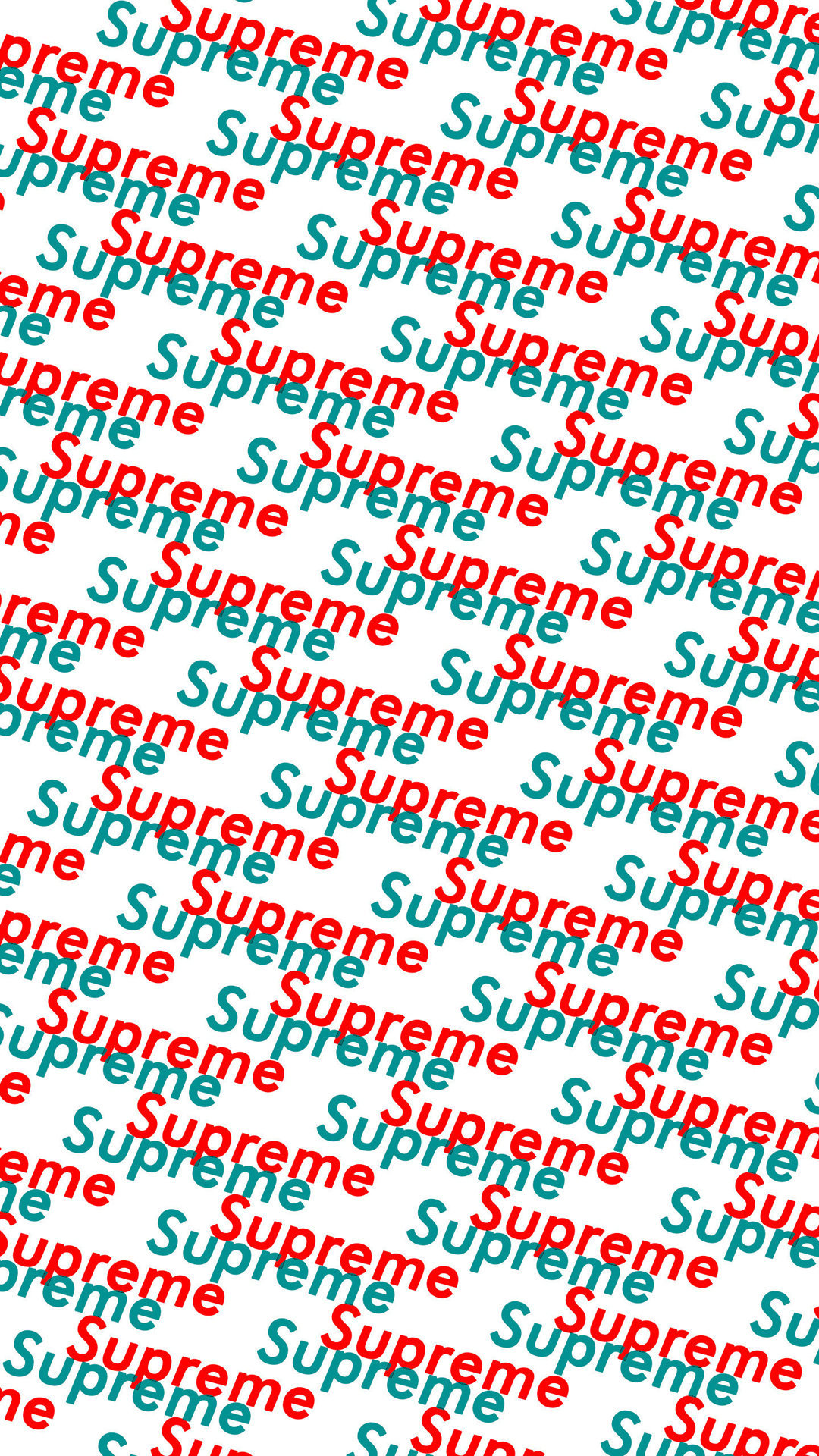 Supreme Red Green Text Wallpaper 